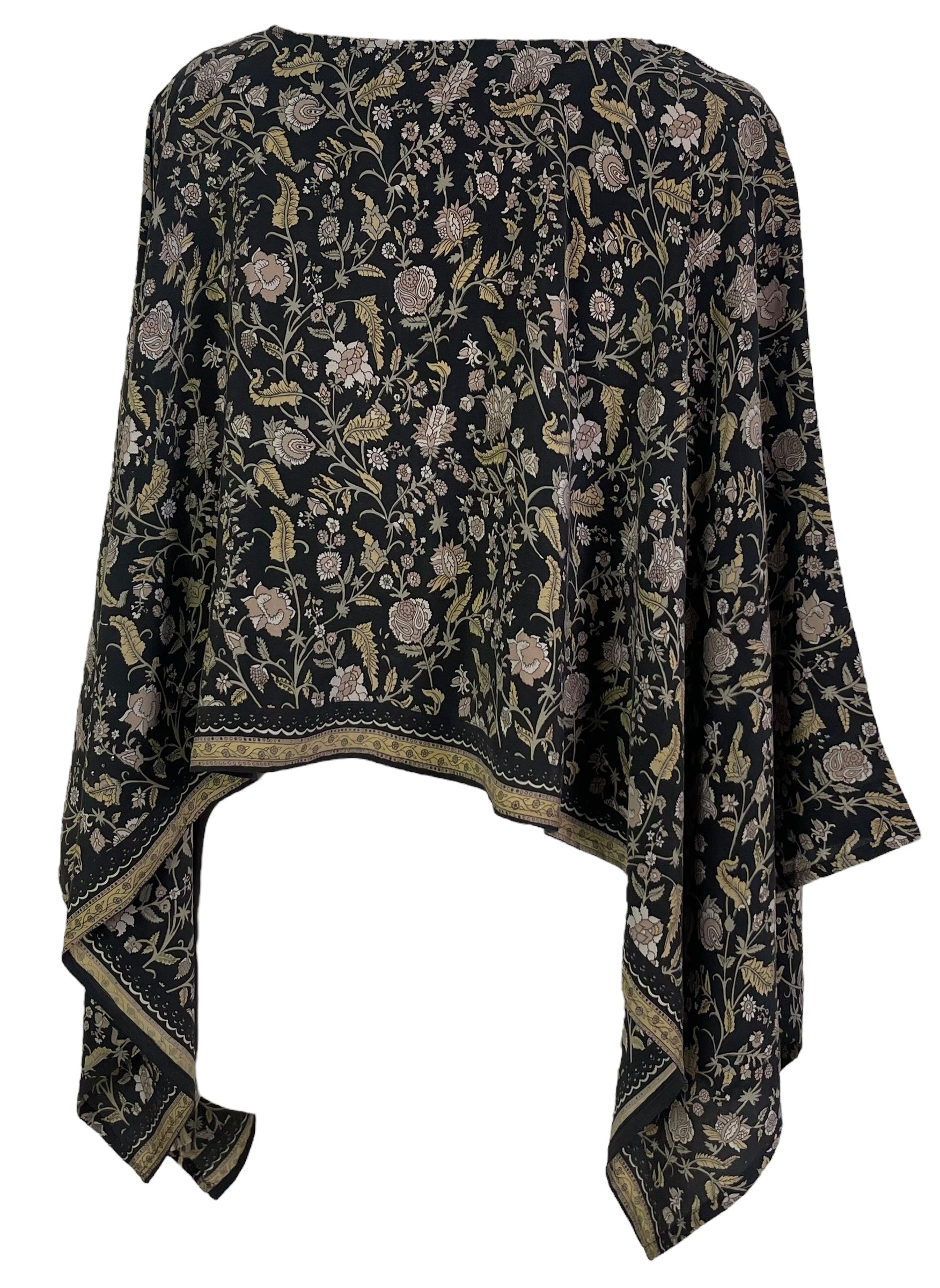 PRC6926 Avatar Pure Silk Capelet Poncho - Velora