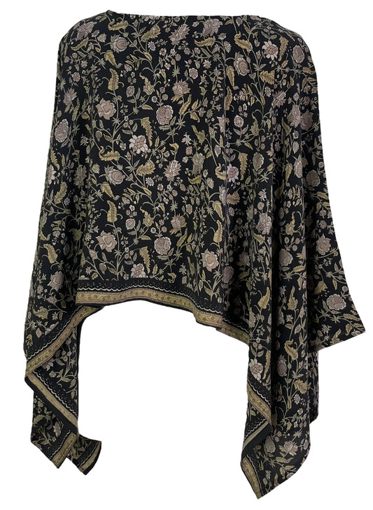 PRC6926 Avatar Pure Silk Capelet Poncho - Velora