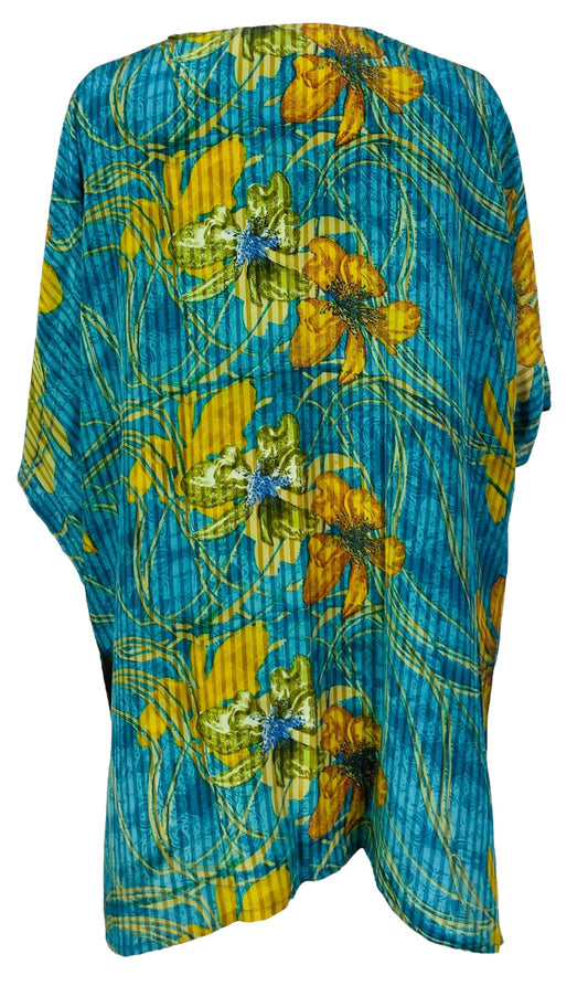 PRC7514B Avatar Pure Silk Kimono-Sleeved Jacket with Belt - Velora