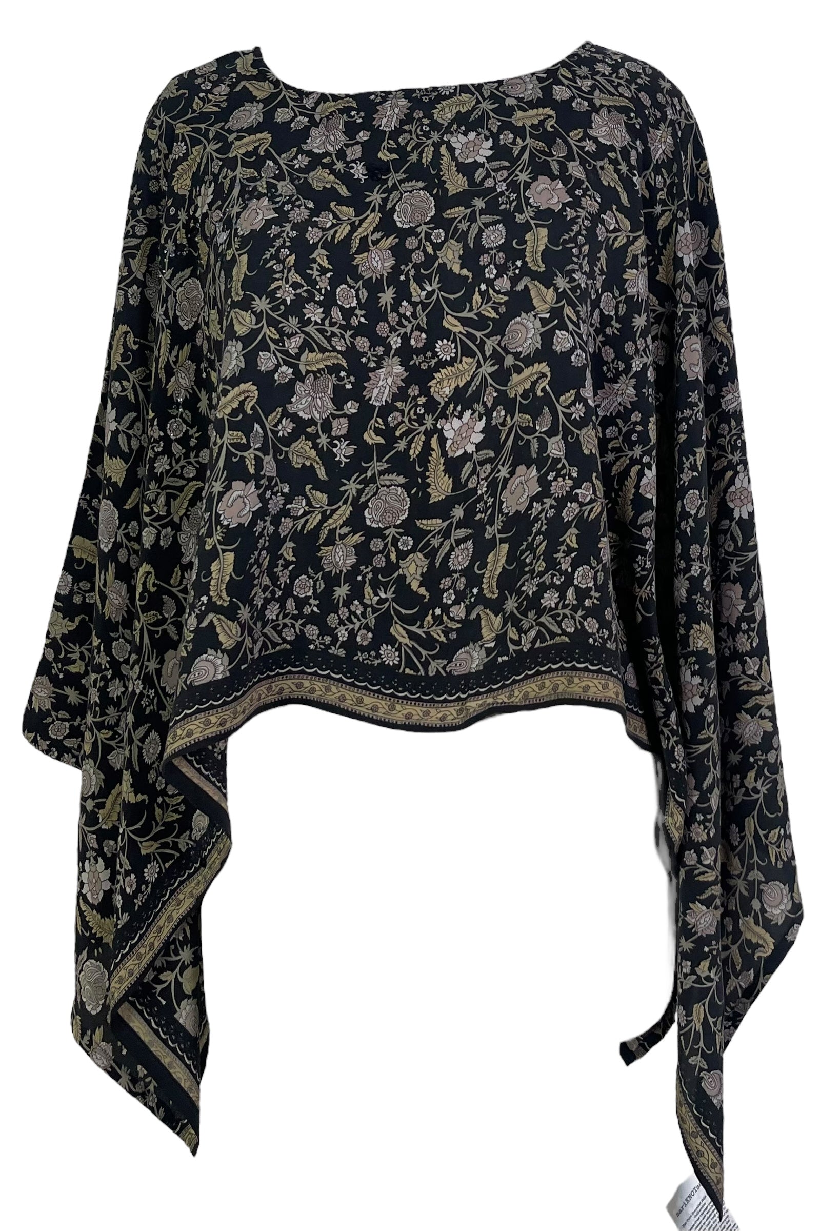 PRC6926 Avatar Pure Silk Capelet Poncho - Velora