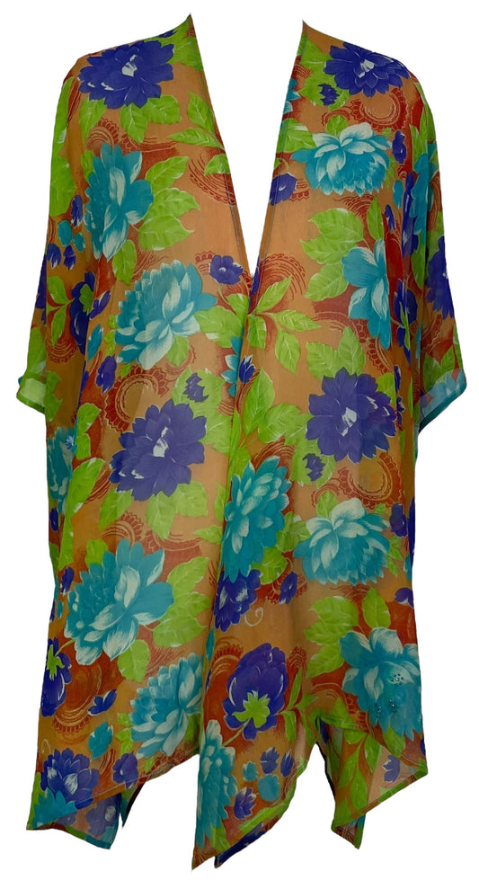PRG7105 Sheer Avatar Pure Silk Cardigan - Velora