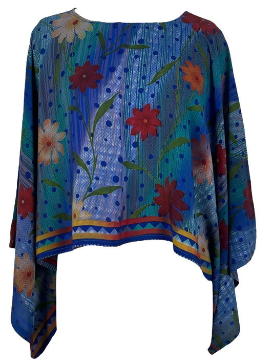 PRC6727 Avatar Pure Silk Kimono-Sleeved Top - Velora