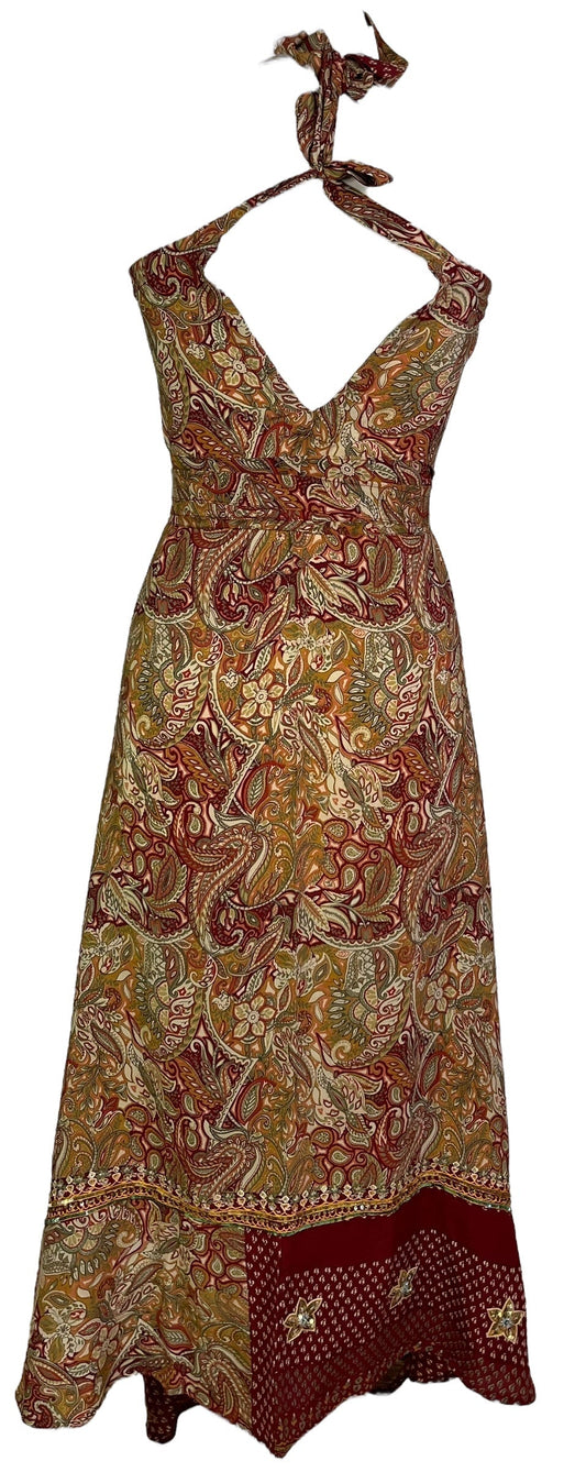 PRC7245 Avatar Pure Silk Maxi Dress with Belt - Velora