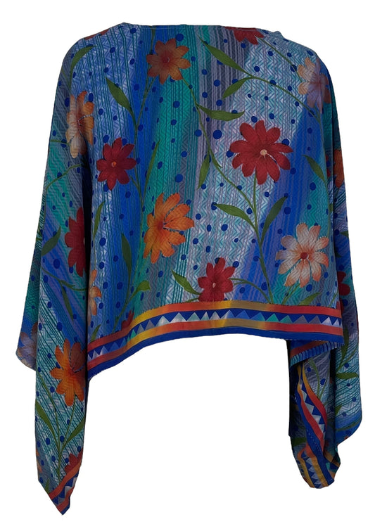 PRC6727 Avatar Pure Silk Kimono-Sleeved Top - Velora