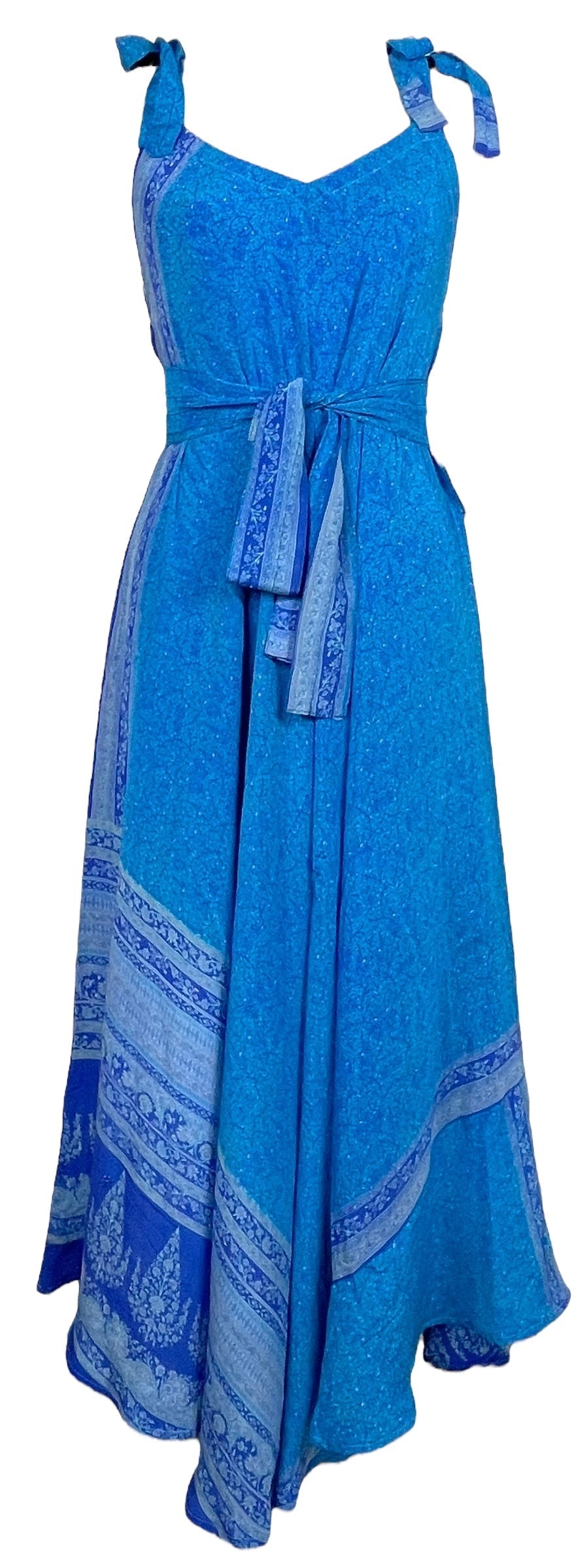 PRC7672 Avatar Pure Silk Maxi Dress with Belt - Velora