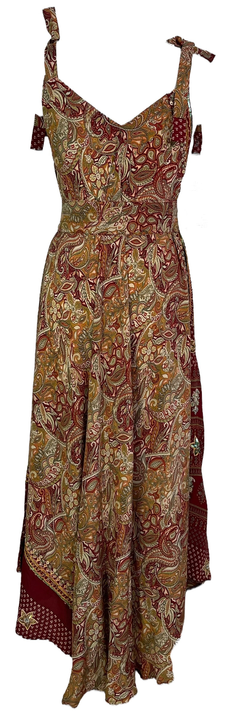 PRC7245 Avatar Pure Silk Maxi Dress with Belt - Velora