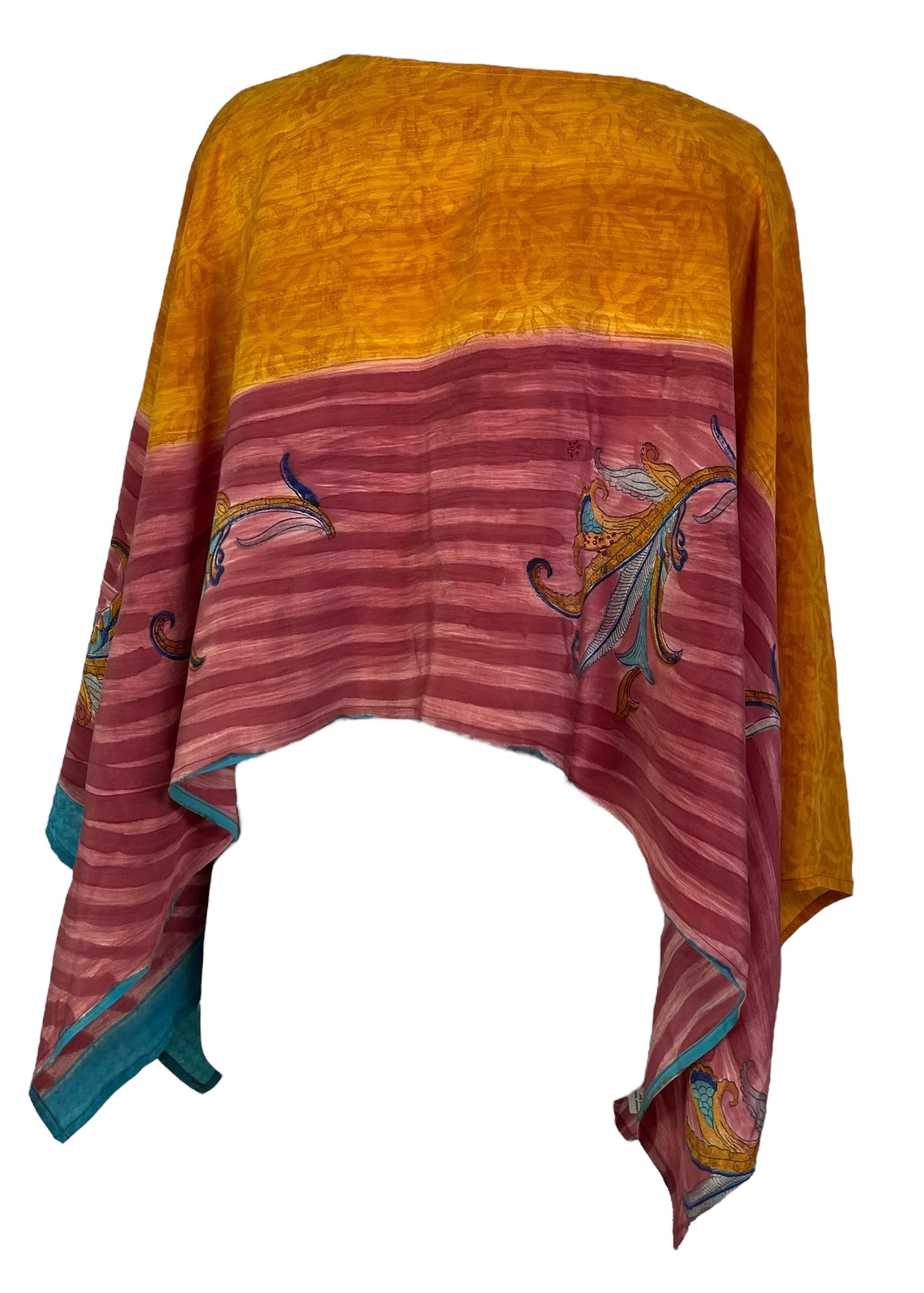 PRC7320 Avatar Pure Silk Capelet Poncho - Velora