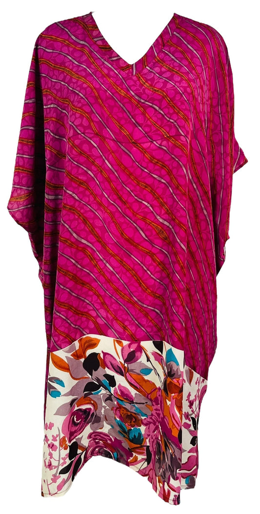 PRC7292 Avatar Pure Silk Midi Length Kaftan - Velora