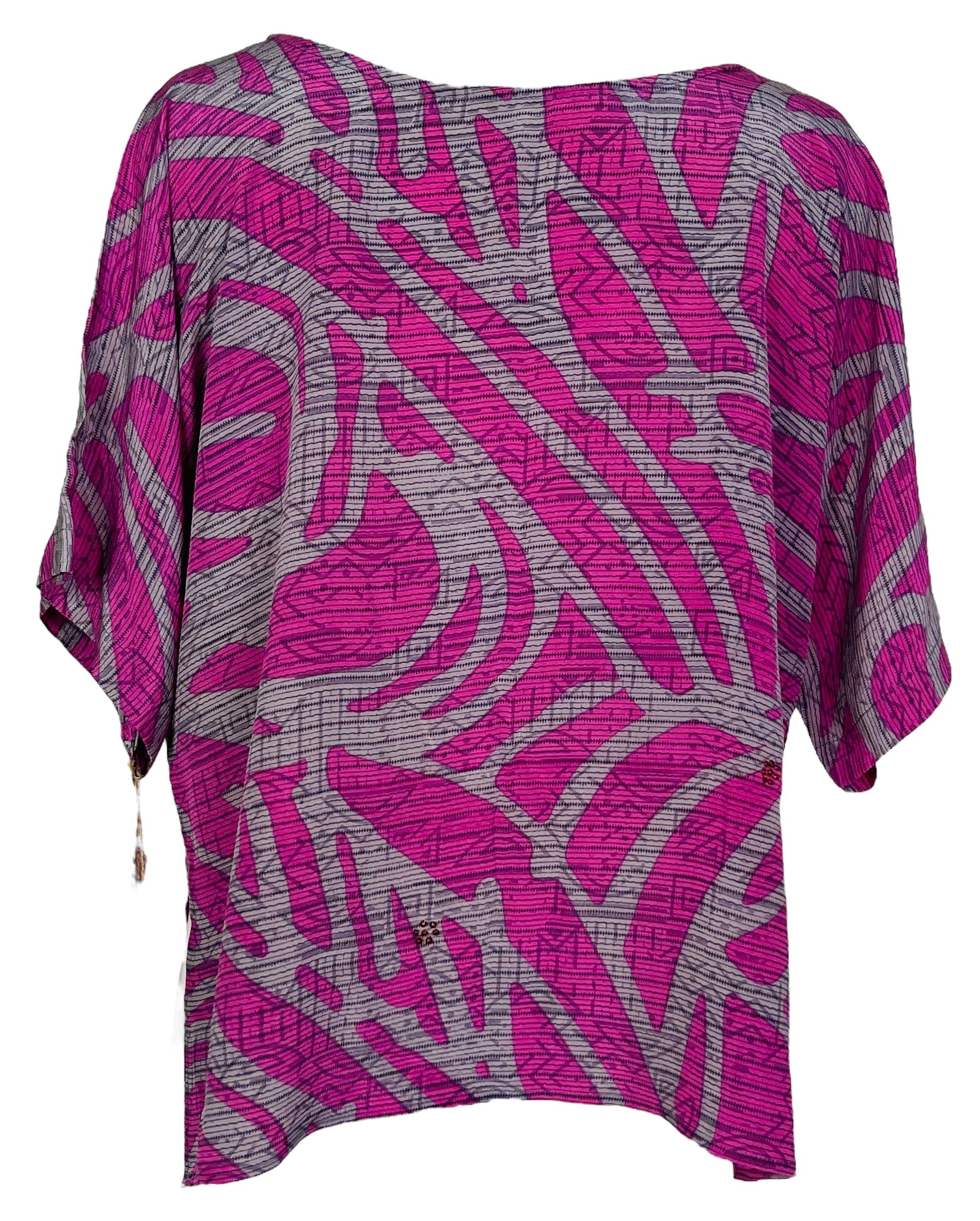 PRC7031 Avatar Pure Silk Side Slit Top - Velora