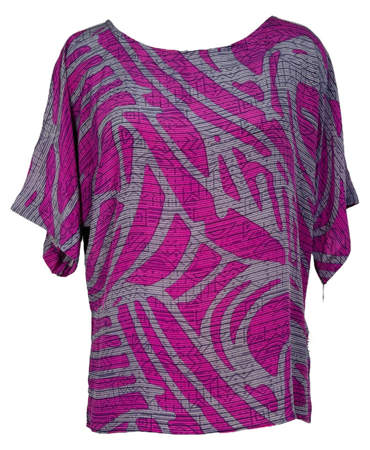 PRC7031 Avatar Pure Silk Side Slit Top - Velora