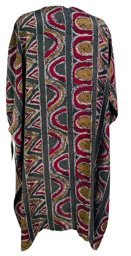 PRC7469 Avatar Pure Silk Midi Length Kaftan - Velora