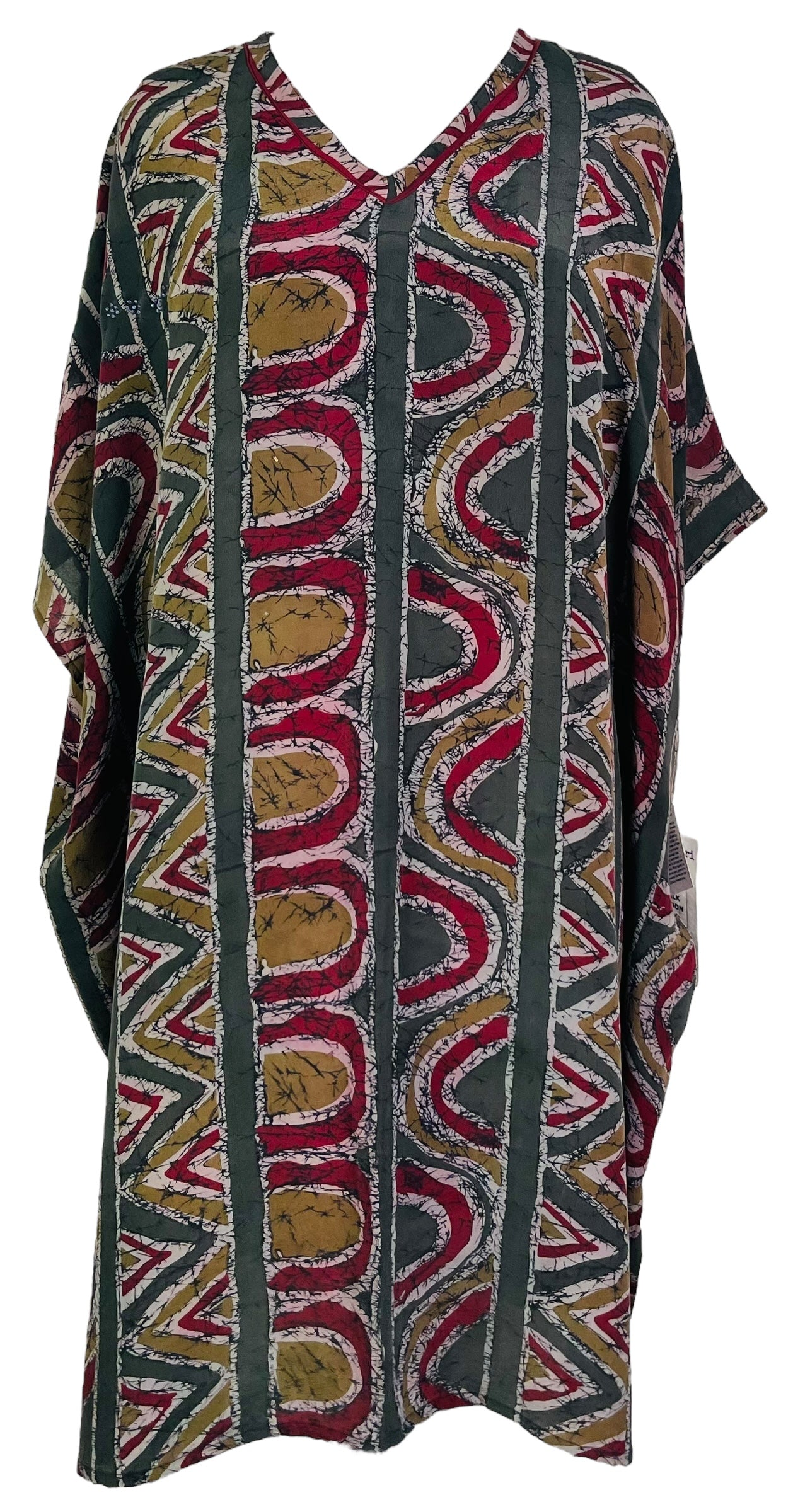 PRC7469 Avatar Pure Silk Midi Length Kaftan - Velora