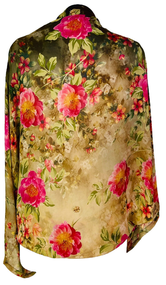 PRG7356 Sheer Avatar Pure Silk Shrug - Velora