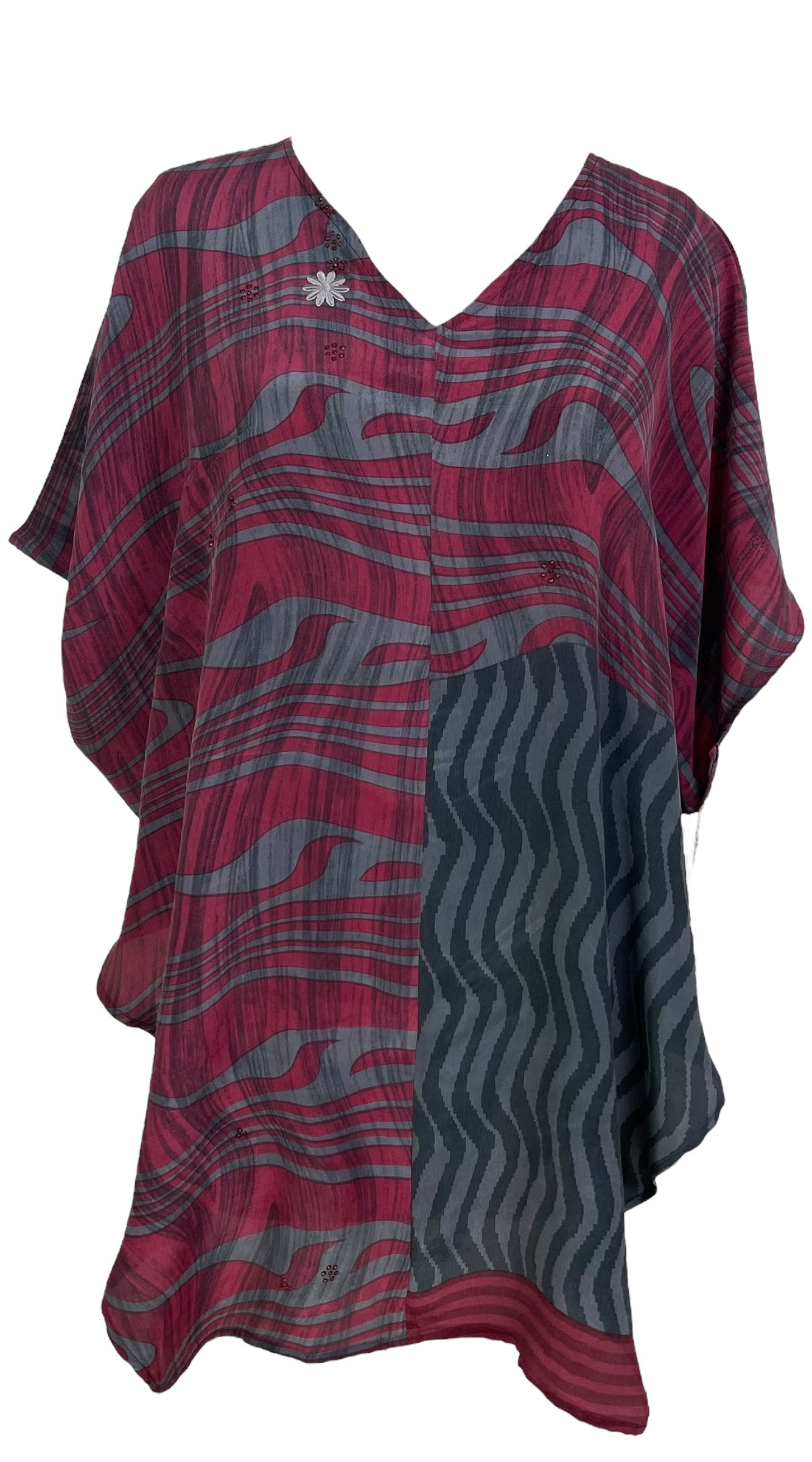 PRC7284 Avatar Pure Silk Waterfall Top - Velora
