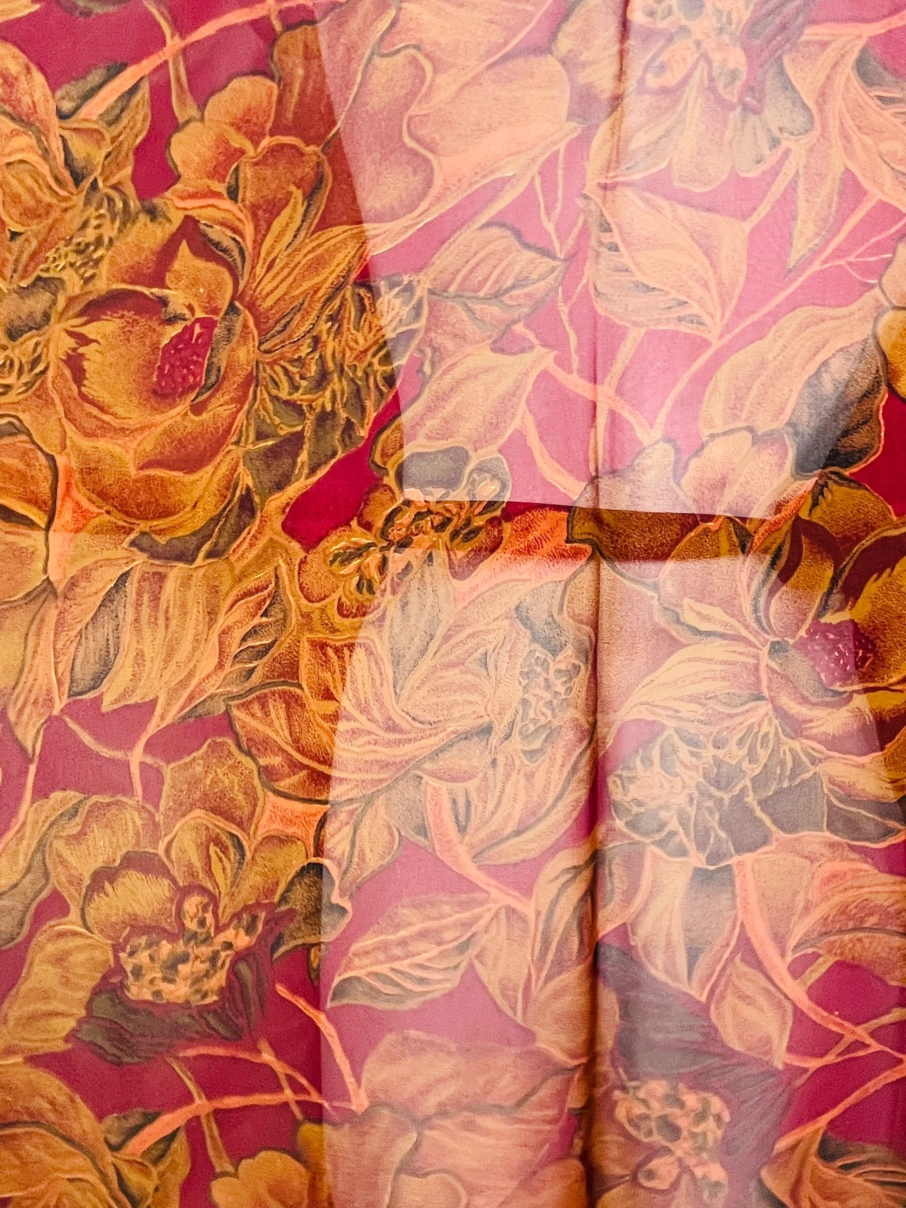 PRG7196 Sheer Avatar Pure Silk Kimono-Sleeved Jacket with Belt - Velora