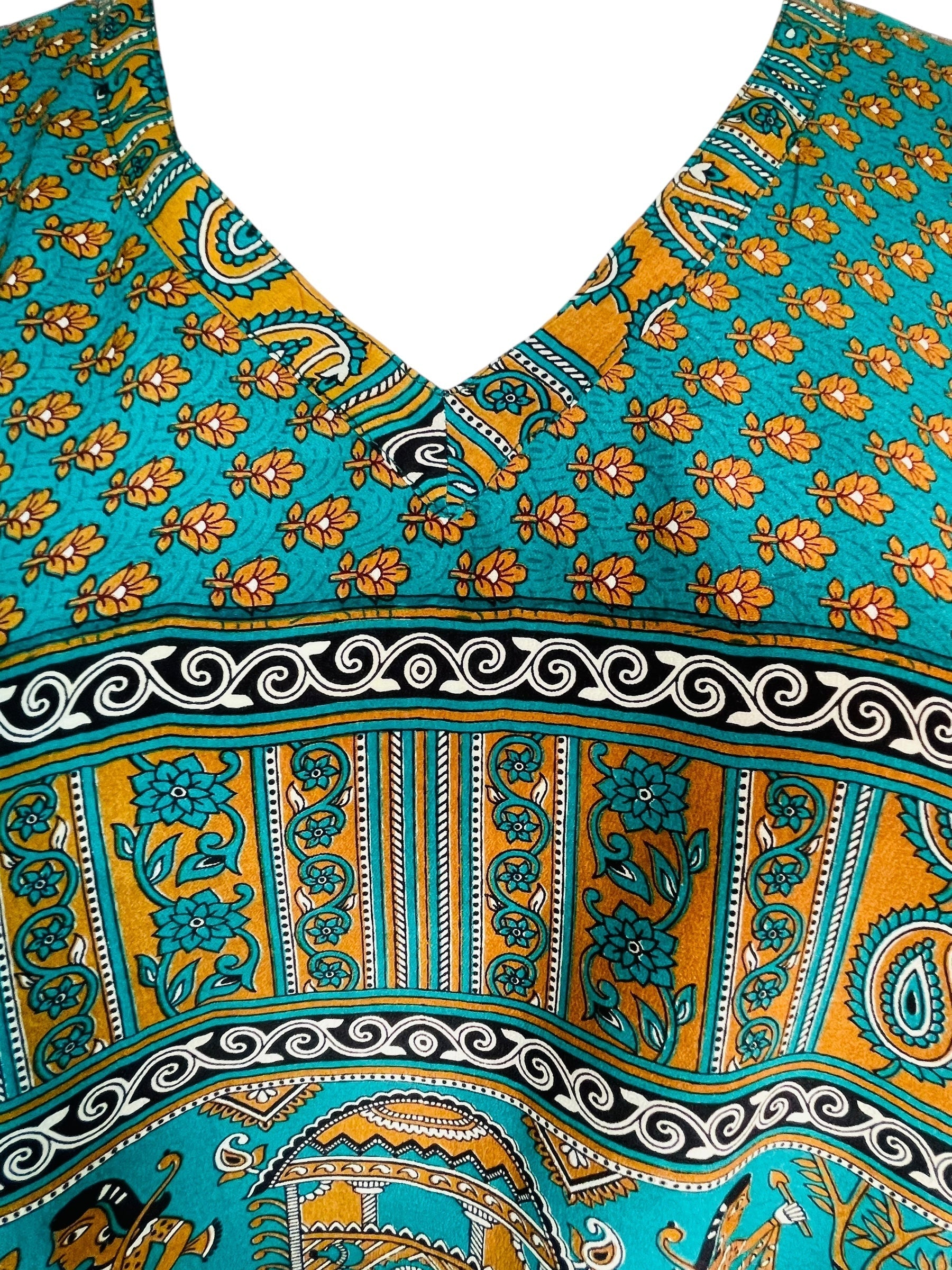 PRC7612 Avatar Pure Silk Long Tunic with Side Ties - Velora
