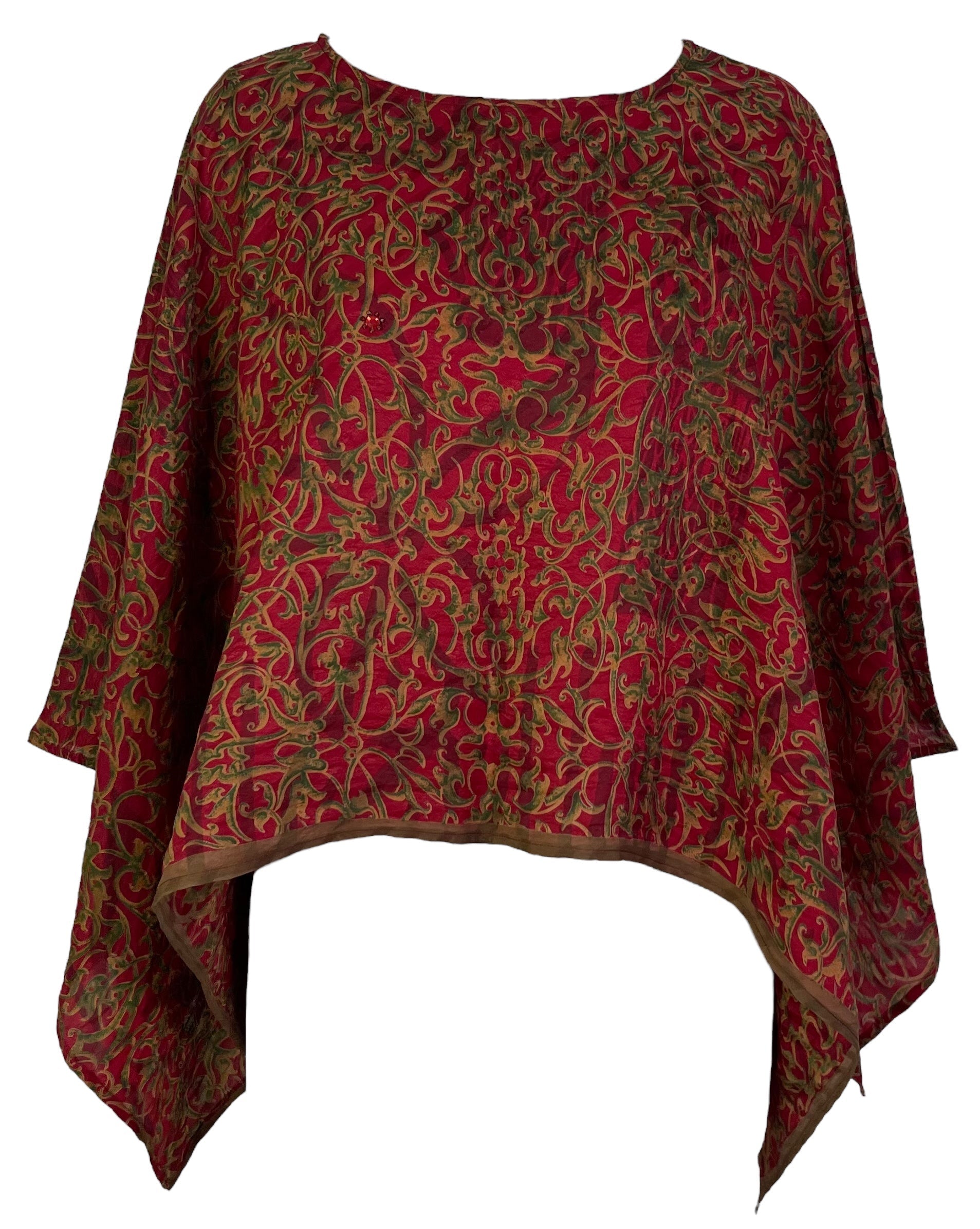 PRC7285 Avatar Pure Silk Capelet Poncho - Velora