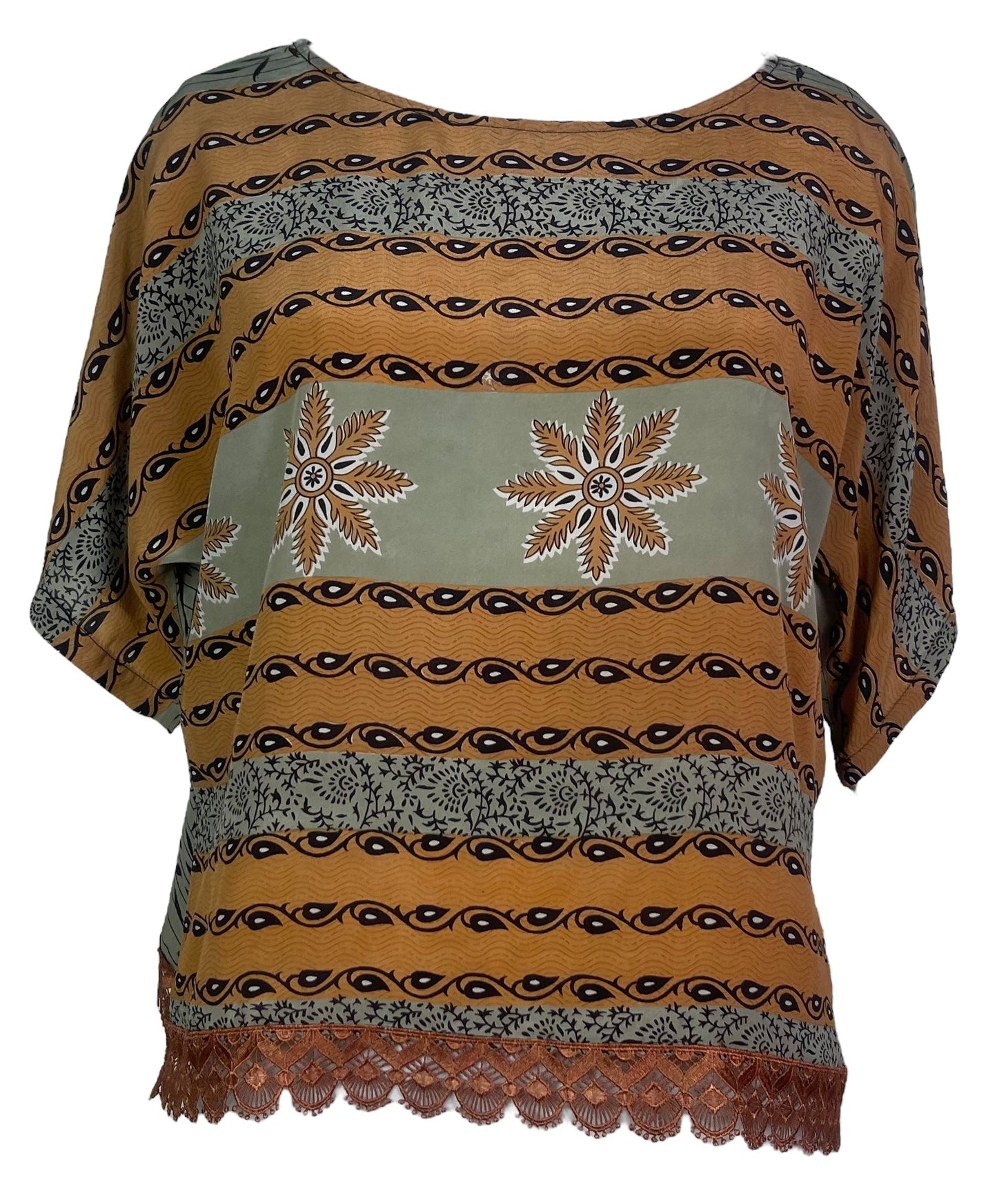 PRC5383 Avatar Pure Silk Side Slit Top - Velora