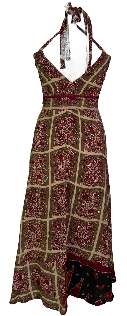 PRC7229 Avatar Pure Silk Maxi Dress with Belt - Velora