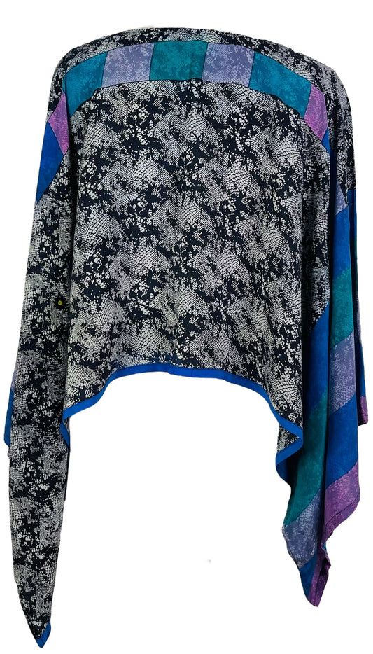 PRC7295 Avatar Pure Silk Kimono-Sleeved Top - Velora