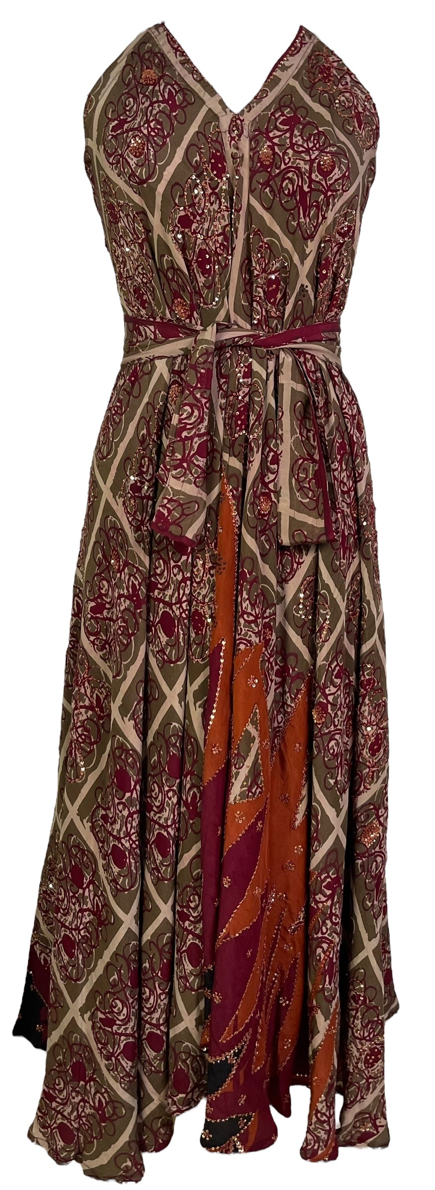 PRC7229 Avatar Pure Silk Maxi Dress with Belt - Velora