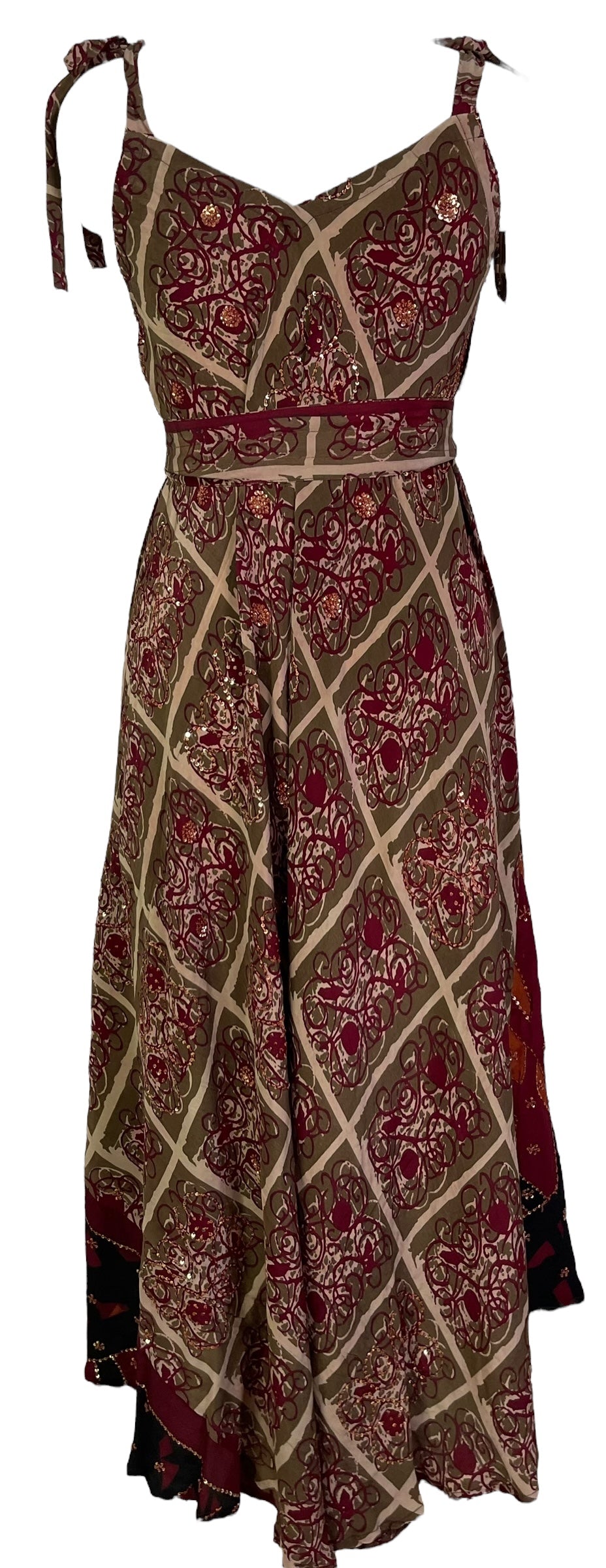 PRC7229 Avatar Pure Silk Maxi Dress with Belt - Velora