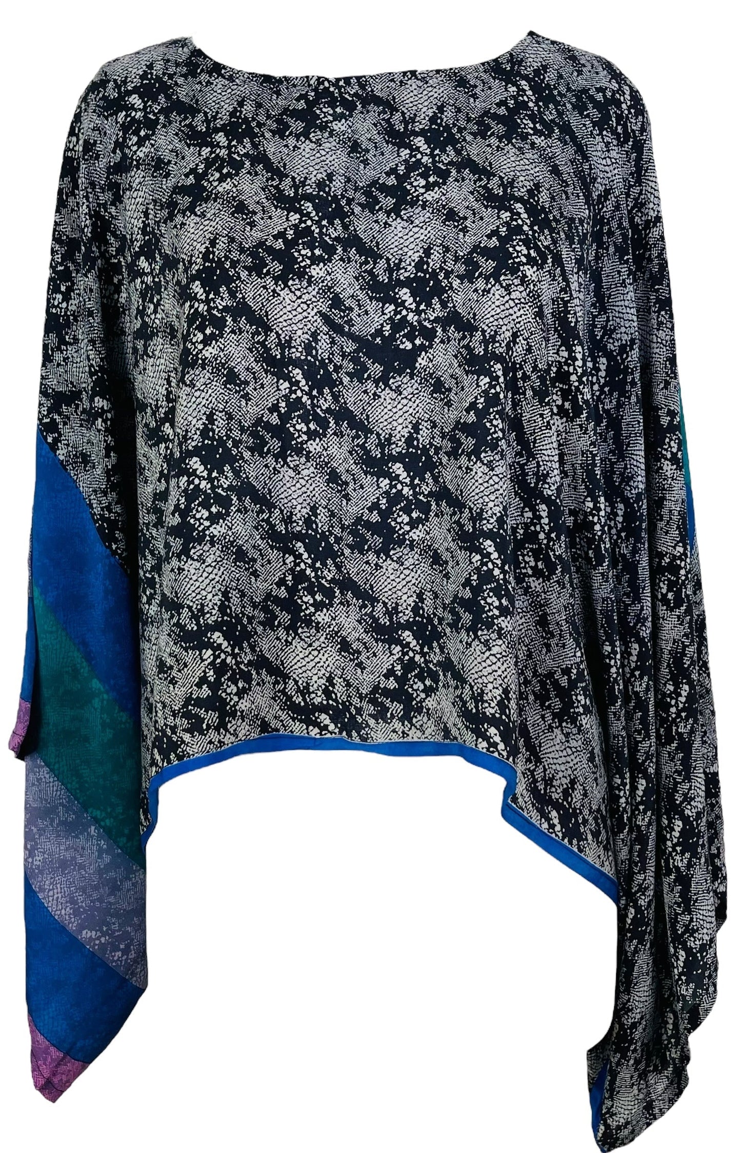 PRC7295 Avatar Pure Silk Kimono-Sleeved Top - Velora