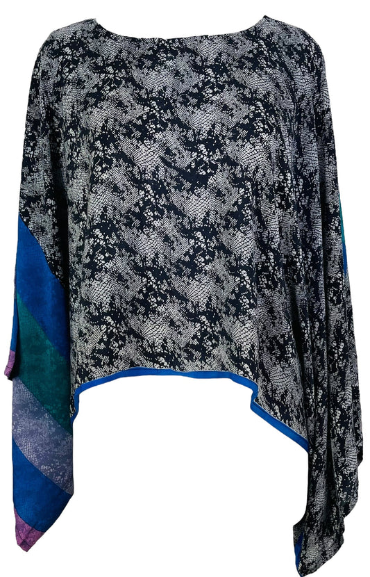PRC7295 Avatar Pure Silk Kimono-Sleeved Top - Velora
