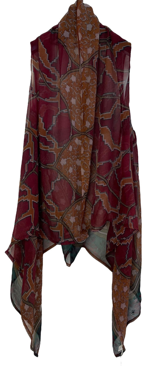 PRG6856 Sheer Avatar Pure Silk Versatile Vest - Velora