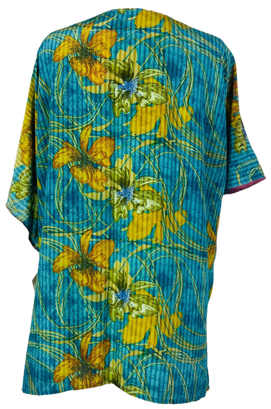 PRC7514A Avatar Pure Silk Kimono-Sleeved Jacket with Belt - Velora