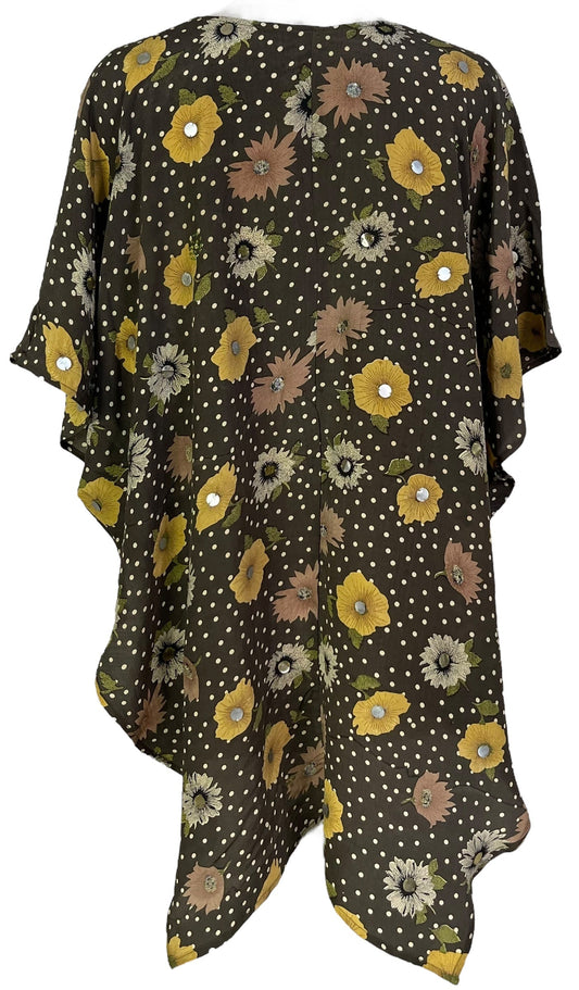 PRC7009 Avatar Pure Silk Waterfall Top - Velora