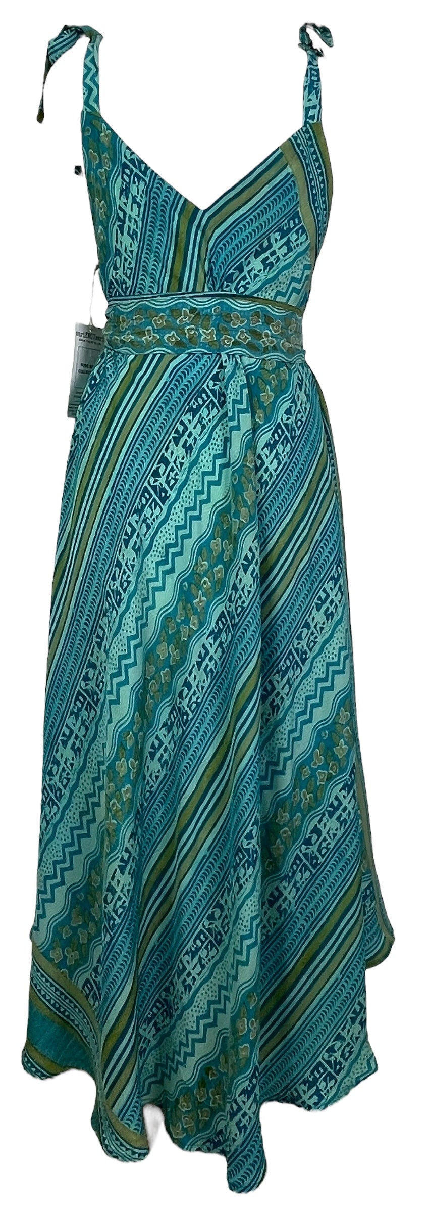 PRC7754 Avatar Pure Silk Maxi Dress with Belt - Velora