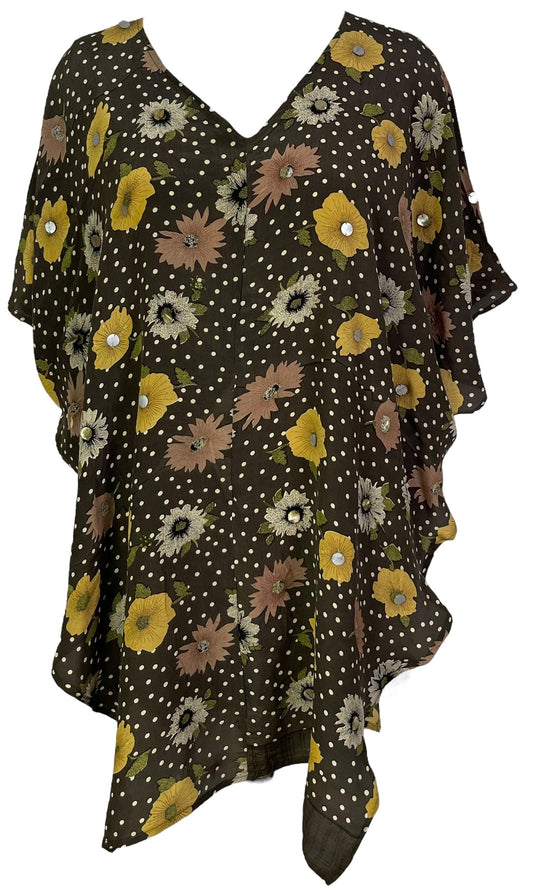 PRC7009 Avatar Pure Silk Waterfall Top - Velora