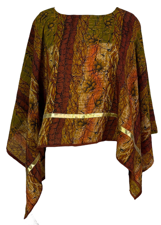 PRC6861 Avatar Pure Silk Capelet Poncho - Velora