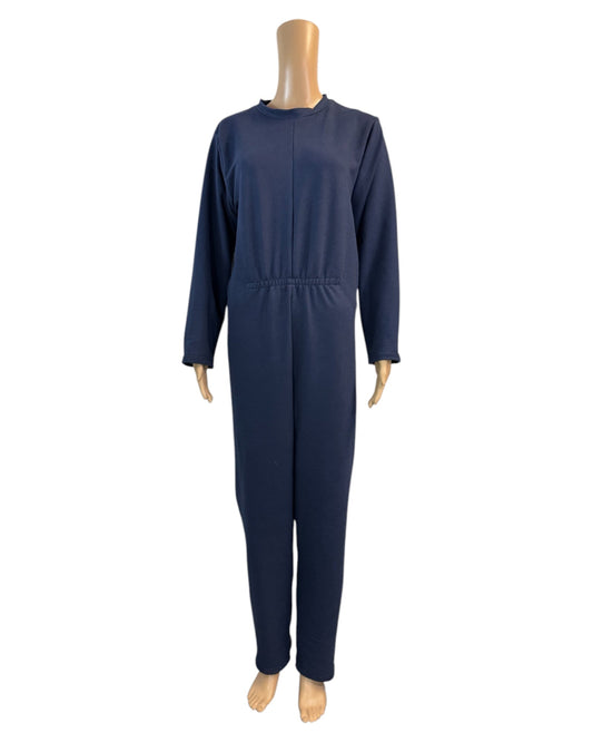 Casual Adaptive Jumpsuit, Navy Adaptive Comfort Clothing
