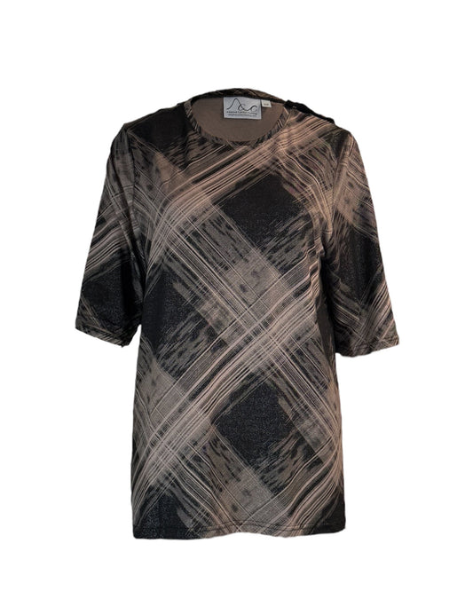 Women’s Adaptive Printed T-Shirt – Back-Open, Short Sleeve, Cotton Blend Adaptive Comfort Clothing
