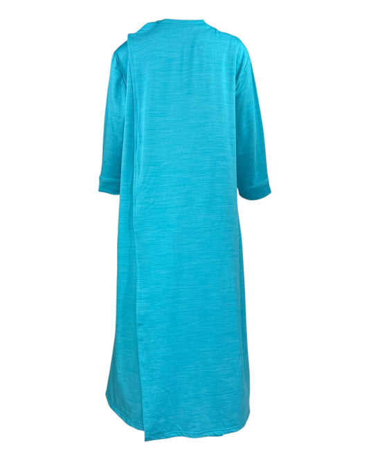 Adaptive Women’s Stretch Fleece Dress – Back Opening, Crew-Neck, Aqua Wash Adaptive Comfort Clothing
