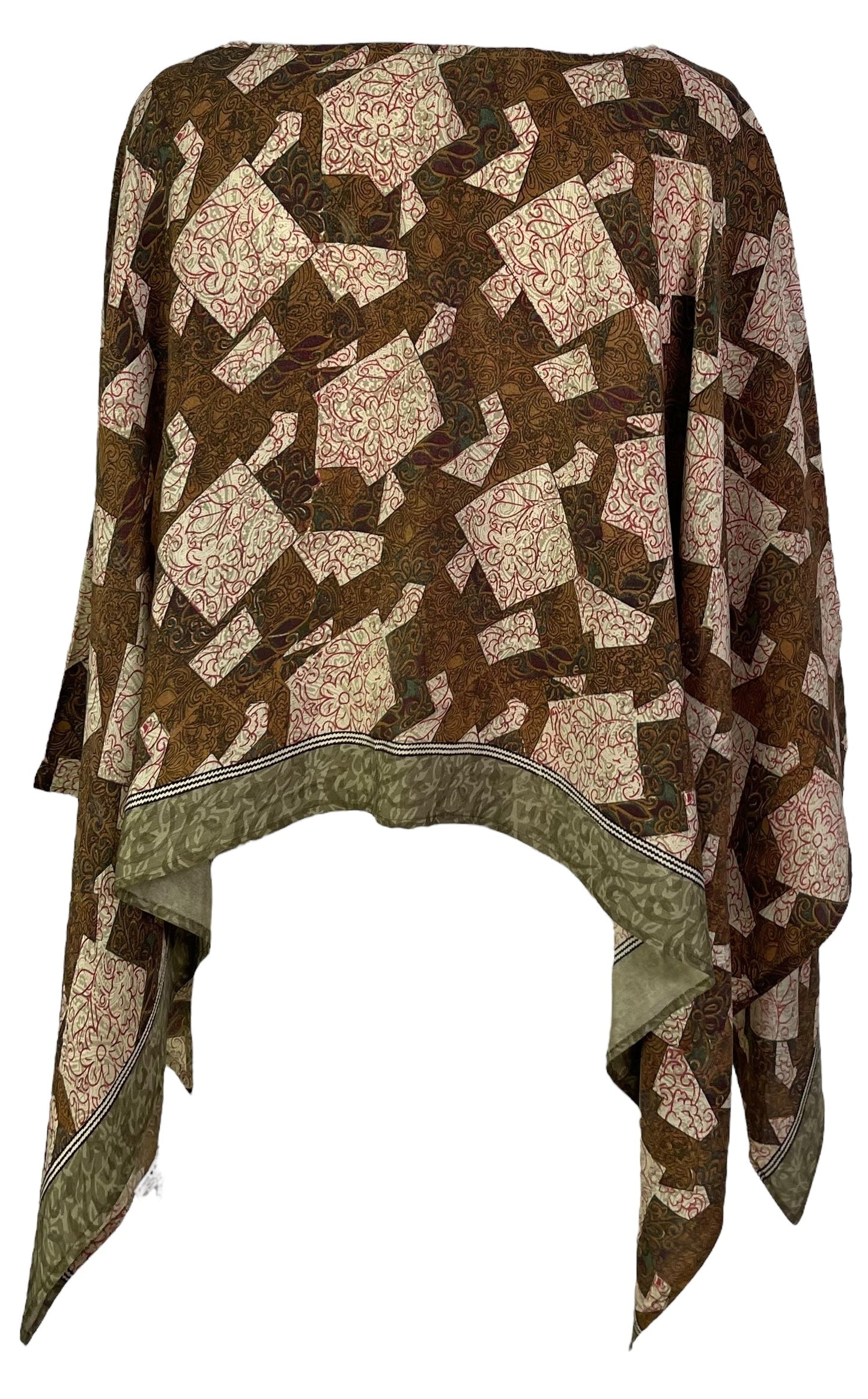 PRC7283 Avatar Pure Silk Capelet Poncho - Velora