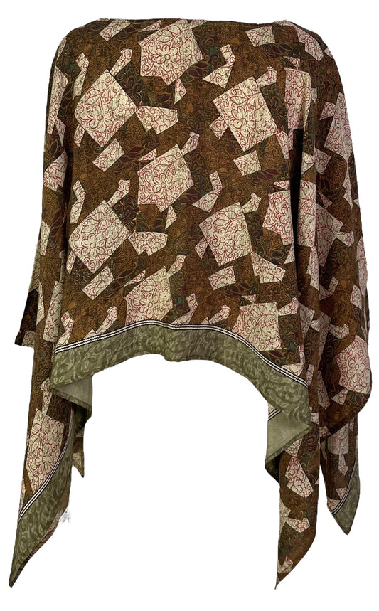 PRC7283 Avatar Pure Silk Capelet Poncho - Velora