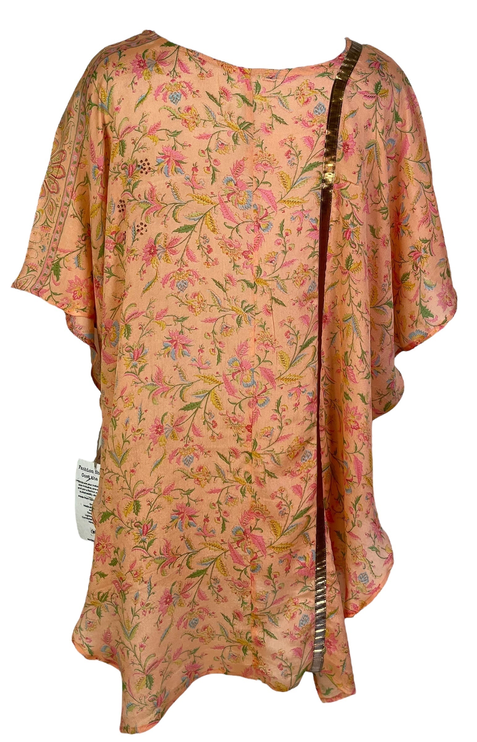 PCH6997 Very Sheer Avatar Pure Silk Waterfall Top - Velora