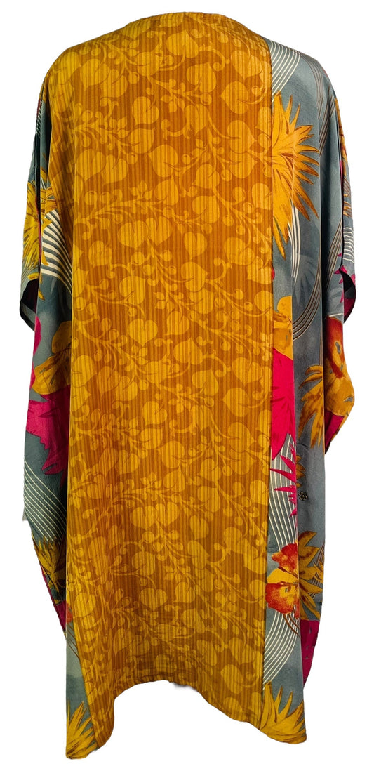 PRC7302 Avatar Pure Silk Midi Length Kaftan - Velora