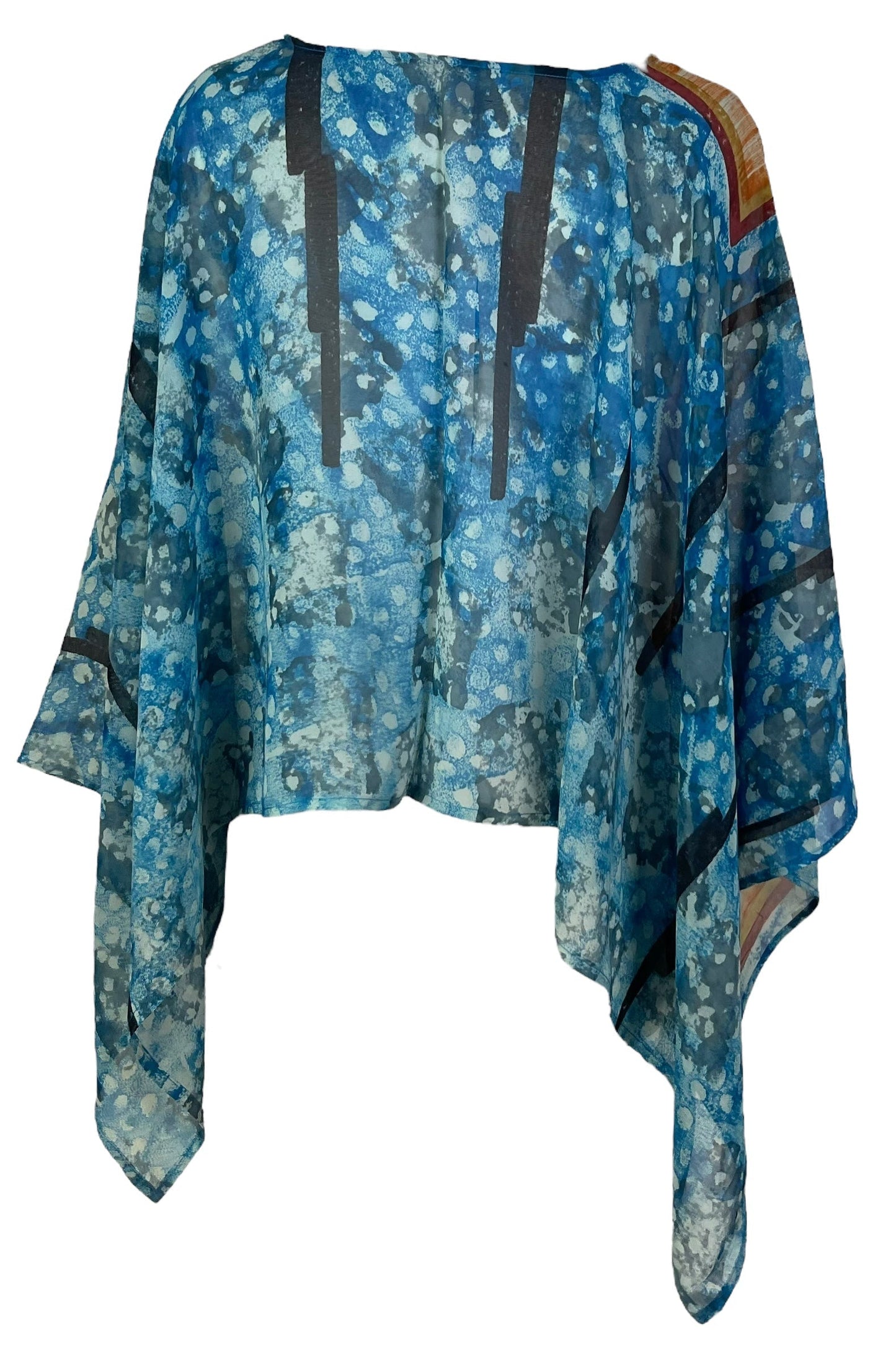 PRG7050 Sheer Avatar Pure Silk Capelet Poncho - Velora