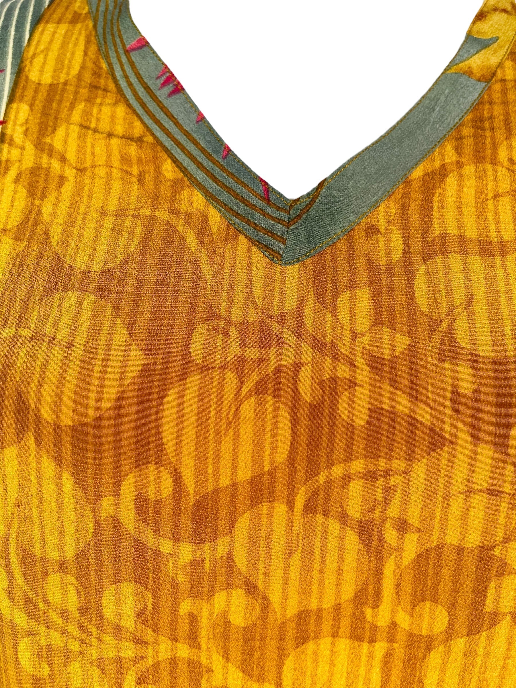 PRC7302 Avatar Pure Silk Midi Length Kaftan - Velora