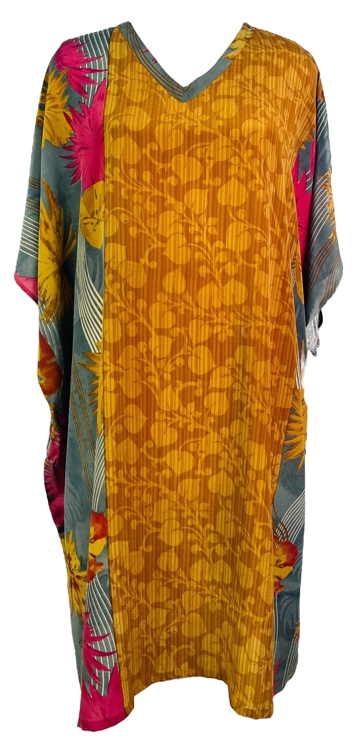 PRC7302 Avatar Pure Silk Midi Length Kaftan - Velora