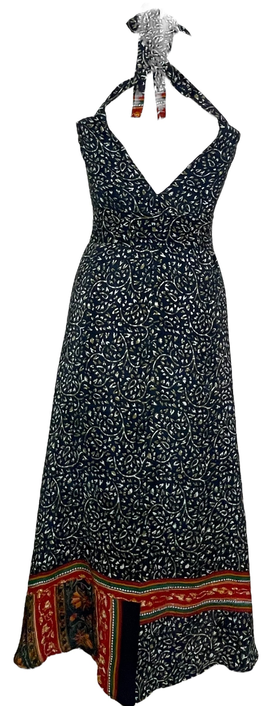 PRC7685 Avatar Pure Silk Maxi Dress with Belt - Velora