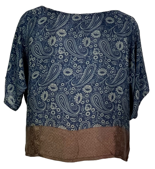 PRC4953 Avatar Pure Silk Boxy Top - Velora