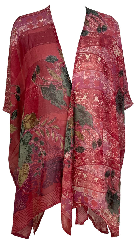 PRG7114 Sheer Avatar Pure Silk Cardigan - Velora