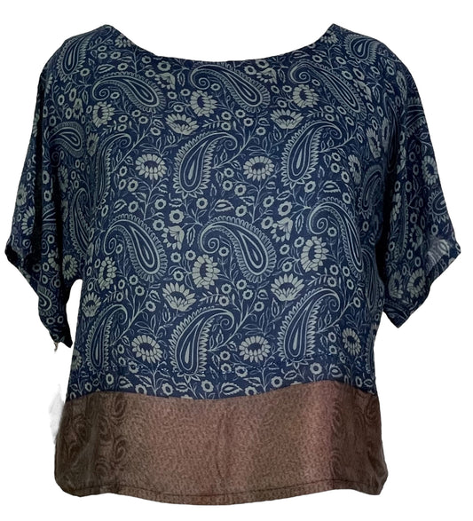 PRC4953 Avatar Pure Silk Boxy Top - Velora