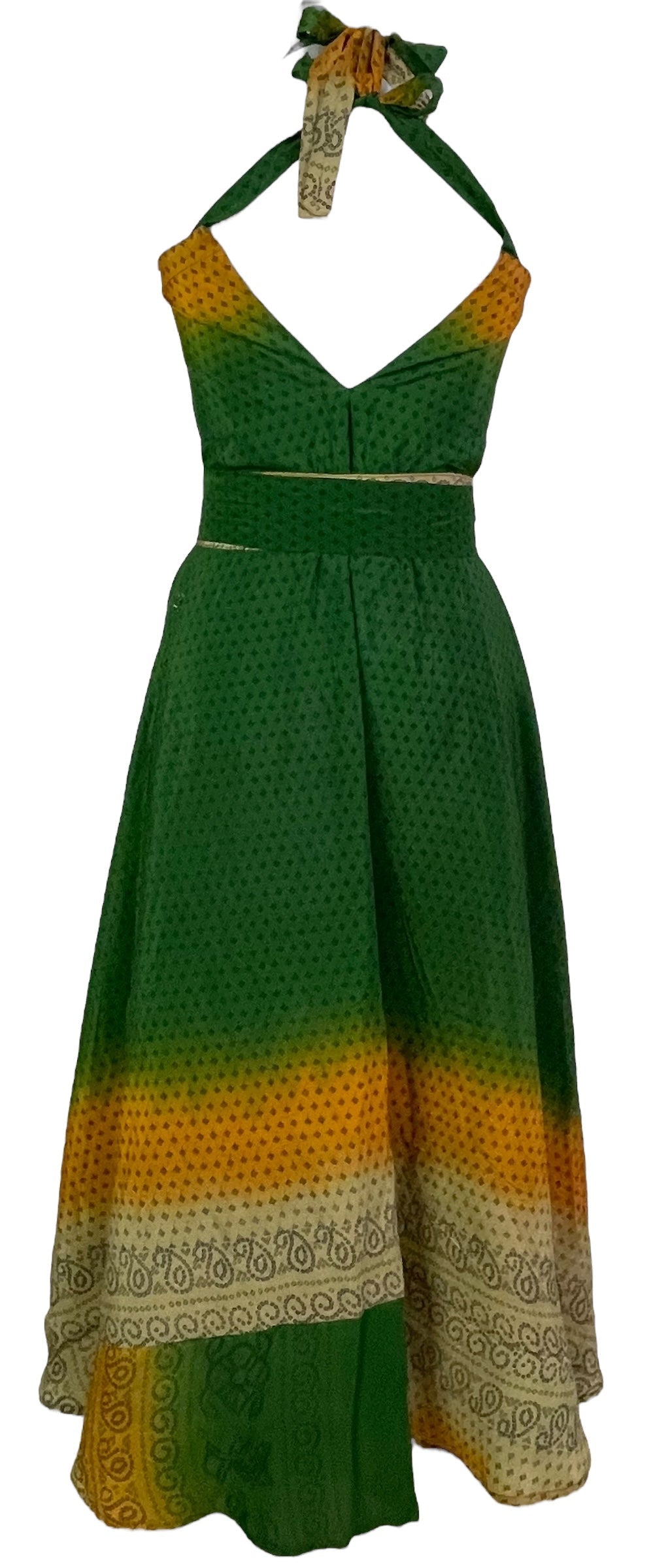 PRC7667 Avatar Pure Silk Maxi Dress with Belt - Velora
