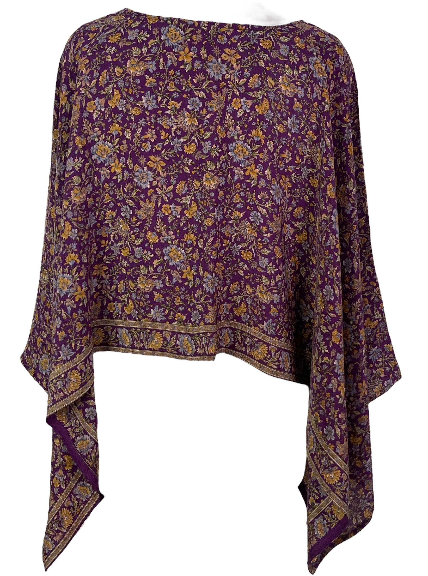 PRC7154 Avatar Pure Silk Capelet Poncho - Velora
